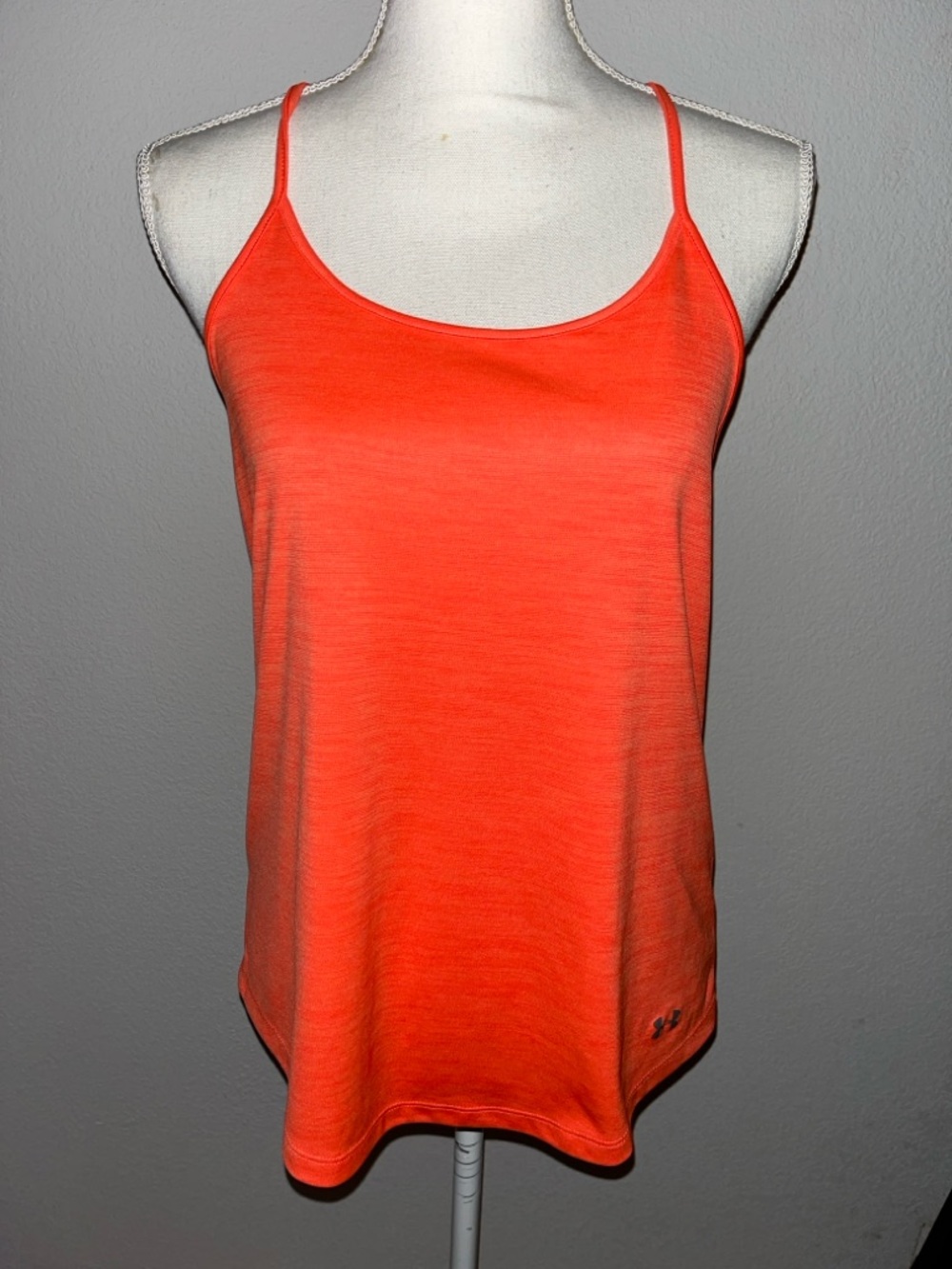 Under Armour Neon Orange Performance Spaghetti-Strap Tank